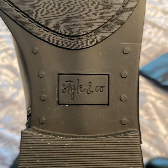 NWT Style & Co Black Riding Boots, size 10 - Picture 7 of 7